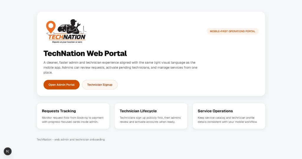 TechNation Mobile Platform project preview